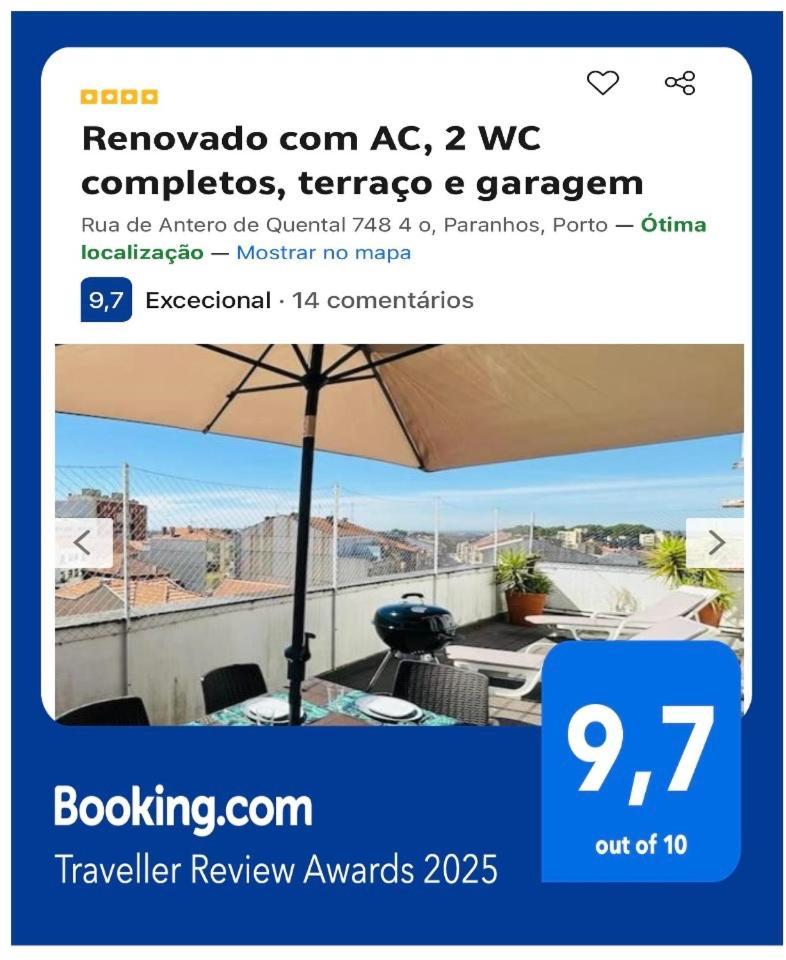 Renovado Com Ac, 2 Wc Completos, Terraco E Garagem Apartment Porto Exterior photo
